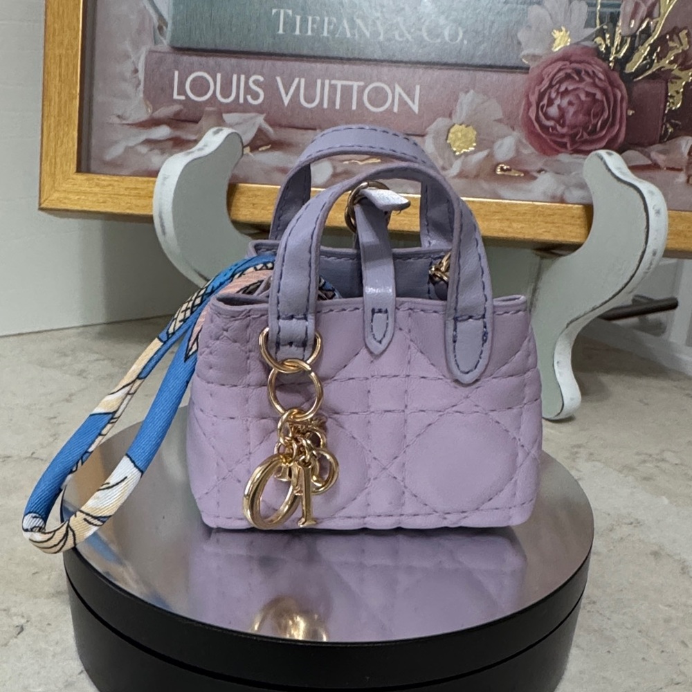 Vegan leather Pastel Purple Mini Bag/bag charm in popular design NEW
